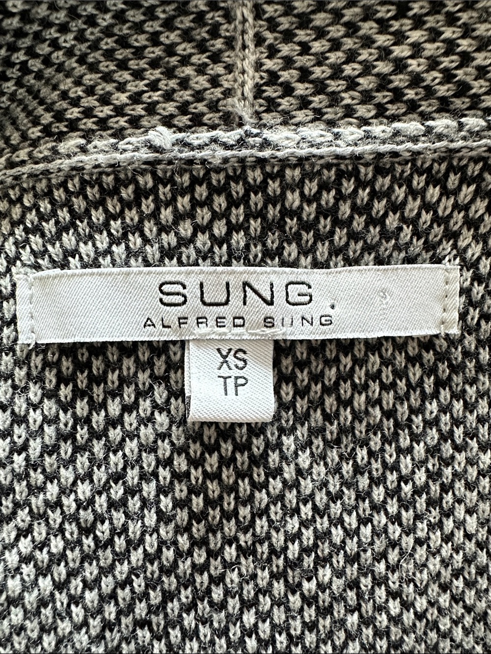 ALFRED SUNG Gray Open-Front Shawl Collar Long Cardigan - Picture 5 of 7